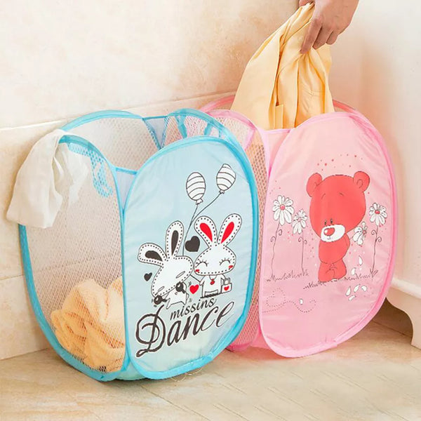 Multi-color Foldable Laundry Basket / Toys Storage Basket / Multiple Storage Bag Wilco.pk