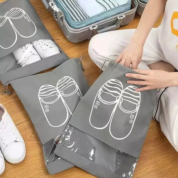 Non-Woven Dustproof Drawstring Bag / Travel Shoe Storage Pouches Wilco