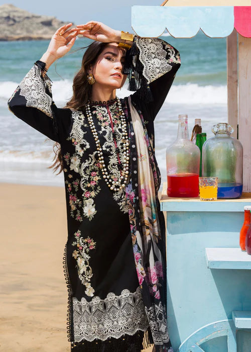 WIL ELAF 0027 Fully Embroidered 3 piece With Chiffon print dupatta