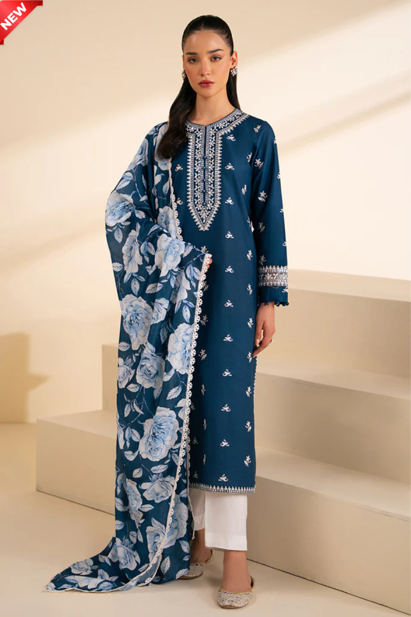 WIL SAPPHIRE 0009 Fully Embroidered 3 piece With DIGITAL PRINT DIAMOND DUPATTA