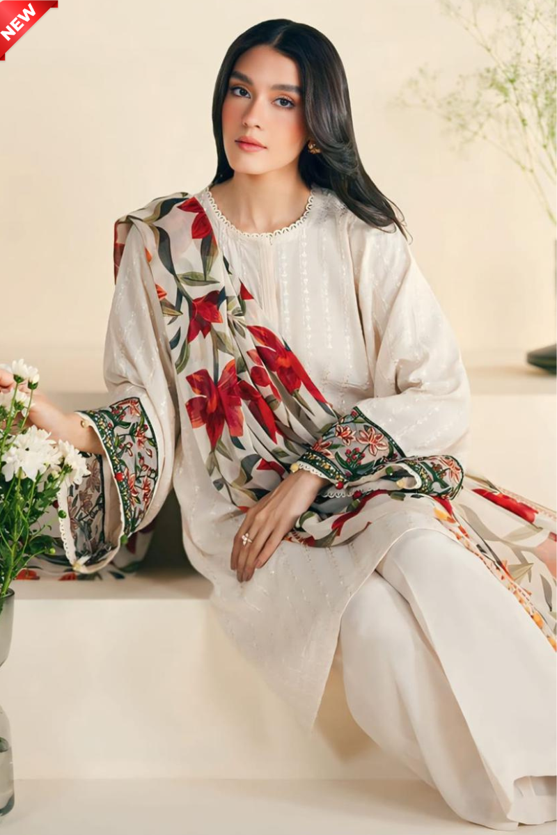 WIL JAZMIN 0001 Fully Embroidered 3 piece With DIGITAL PRINT DIAMOND DUPATTA