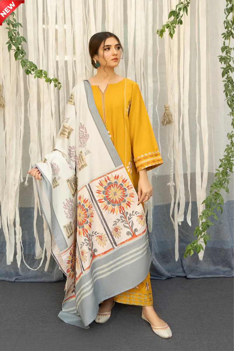 WIL ASLING 0011 Fully Embroidered 3 piece With DIGITAL PRINT DIAMOND DUPATTA