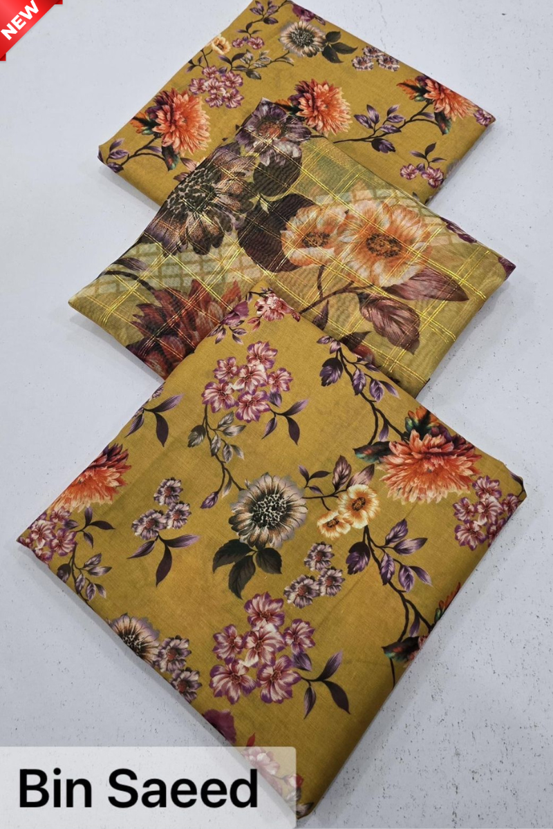 WIL BS 0035 Fully printed 3 piece With Printed Diamond Dupatta