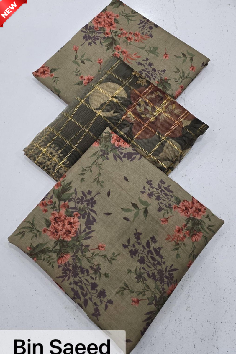 WIL BS 0055 Fully printed 3 piece With Printed Diamond Dupatta