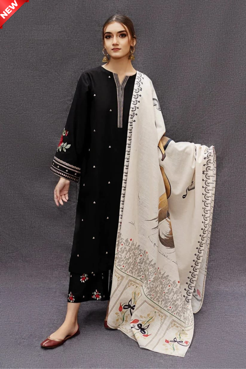 WIL URGE 0007 Fully Embroidered 3 piece With DIGITAL PRINT DIAMOND DUPATTA