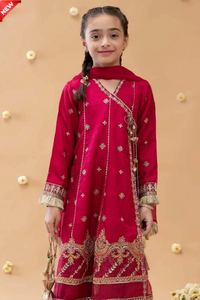 WIL MB 0008 Fully Embroidered 3 piece Kid's With Net DUPATTA