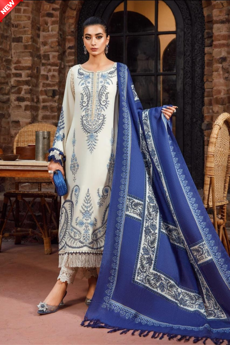 WIL MARIA B 0015 Fully Embroidered 3 piece With DIGITAL PRINT DIAMOND DUPATTA