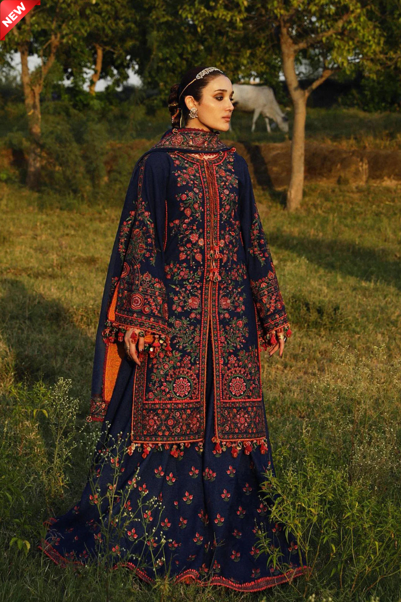 WIL HUSSAIN REHAR 0024 Fully Embroidered 3 piece With Shiffon Embroidered dupatta
