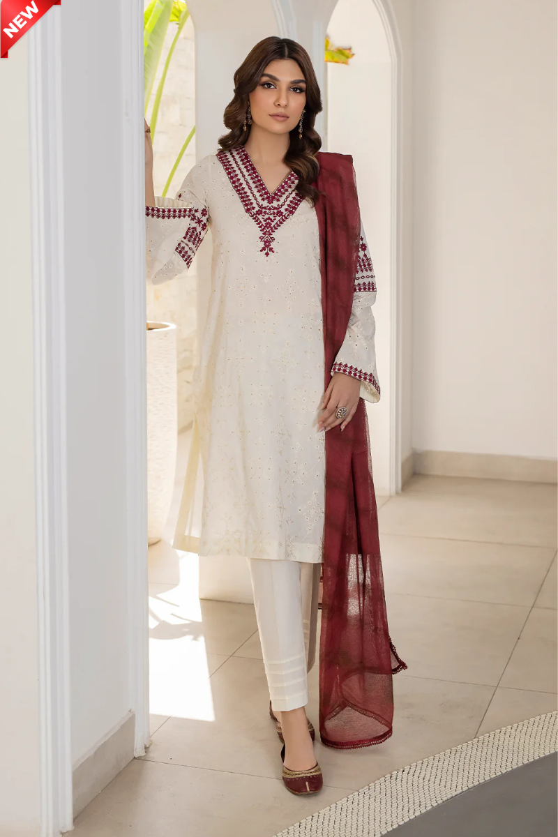 WIL ZARASHAHJAHAN 0012 Fully Embroidered 3 piece With DIGITAL PRINT DIAMOND DUPATTA