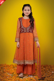 WIL MB 0004 Fully Embroidered 3 piece Kid's With Net DUPATTA