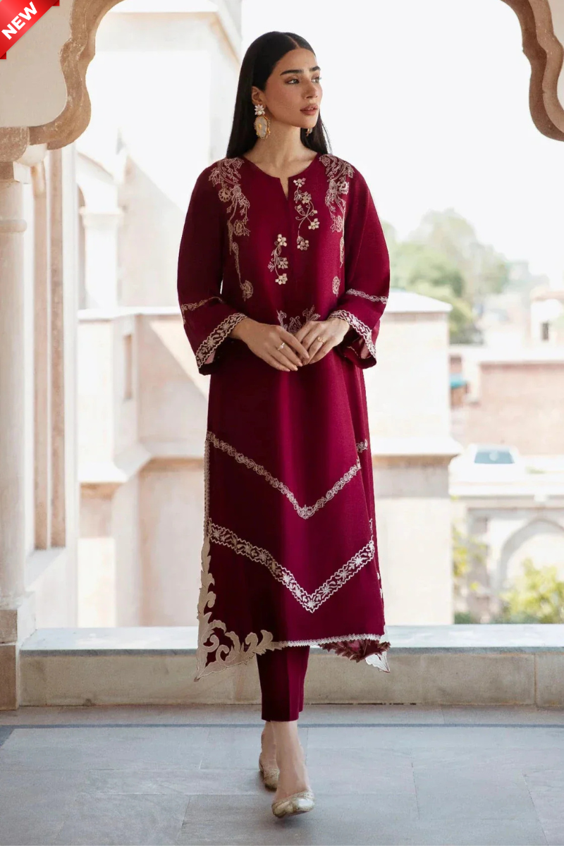 WIL BK TWO PIECE 0014 Fully Embroidered 2 piece