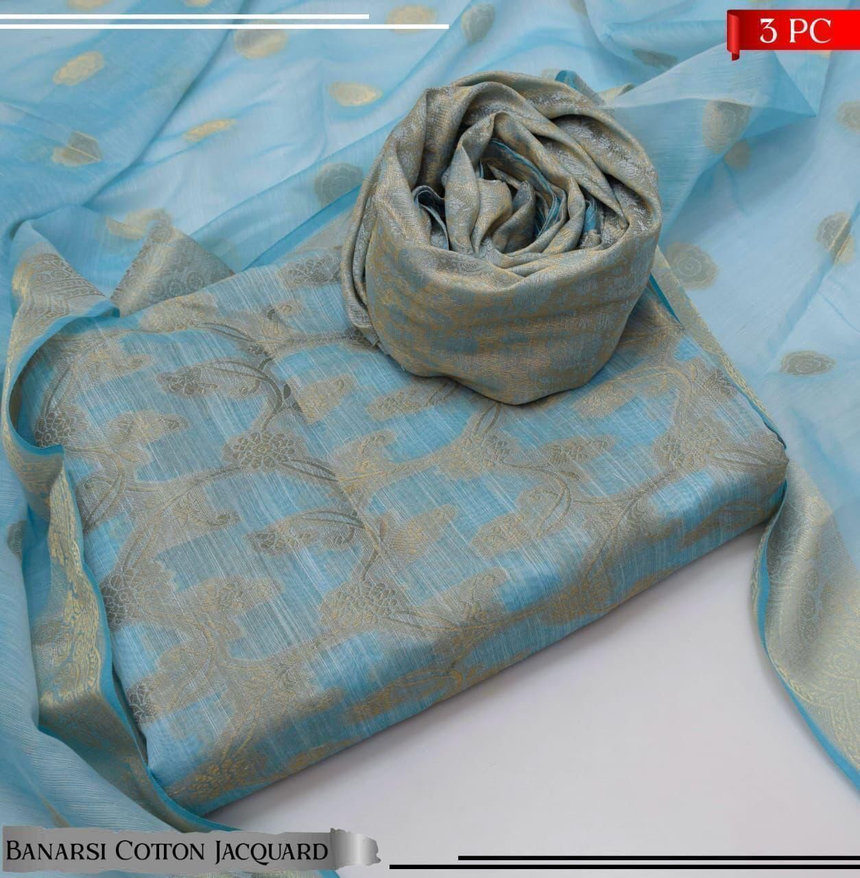 WIL 0045 cotton jaquard with Dupatta cotton Jaqurad