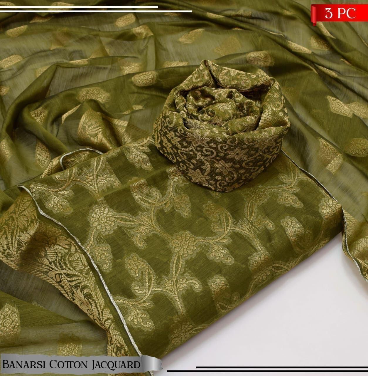 WIL 0051 cotton jaquard with Dupatta cotton Jaqurad