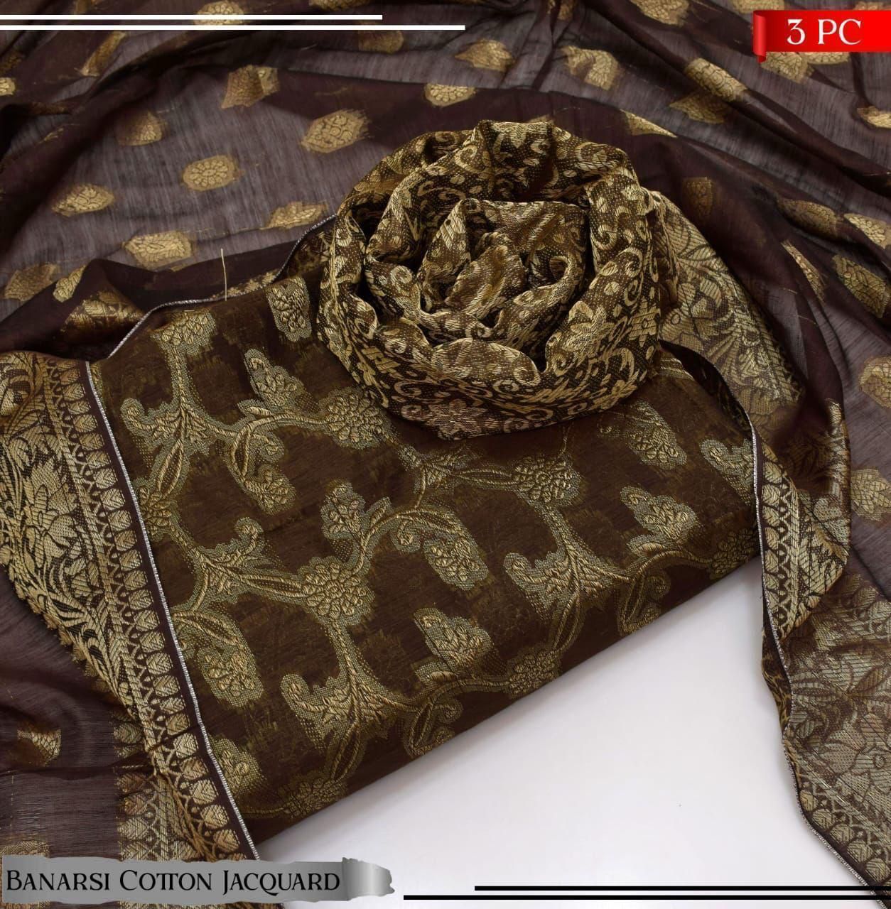 WIL 0052 cotton jaquard with Dupatta cotton Jaqurad