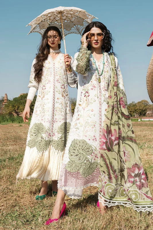 Mushq Lawana 3pc embroidered lawn suit wil058
