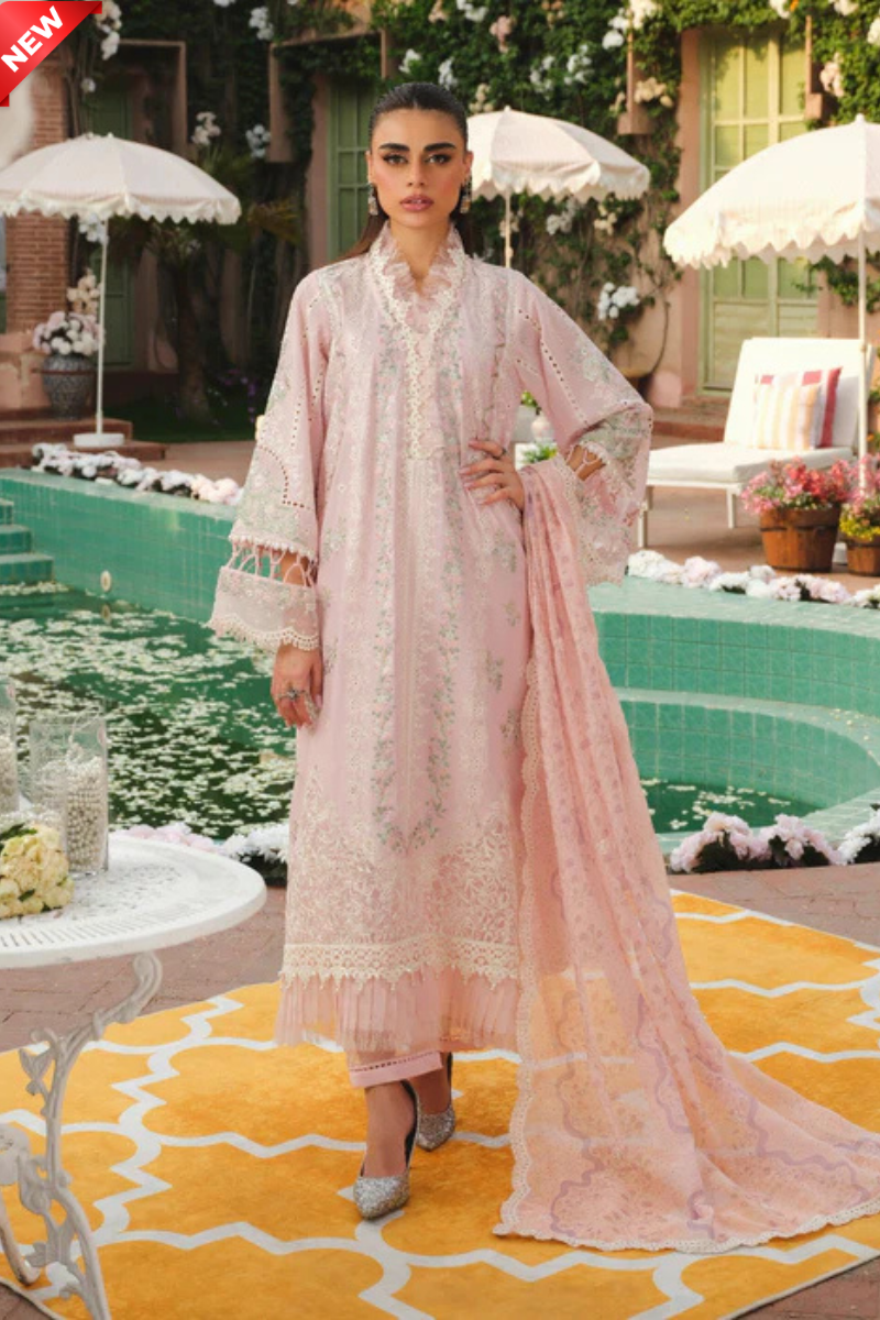 WIL PARAS 0032 Fully Embroidered 3 piece With crinkle Chiffon