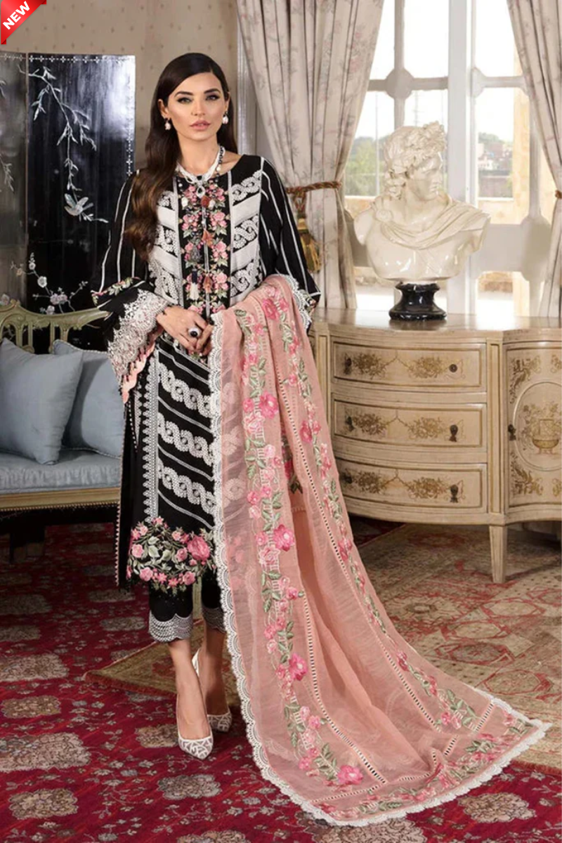 WIL Crimson 0029 Fully Embroidered 3 piece With Chiffon Embroidery DUPATTA